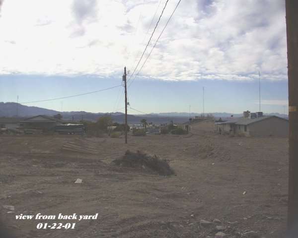 View from back - looking West