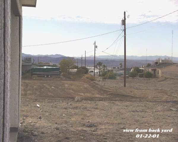View from back - looking West